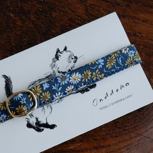 고양이 친화적인 코튼 목걸이/리본 없음【Liberty/Marguerite】