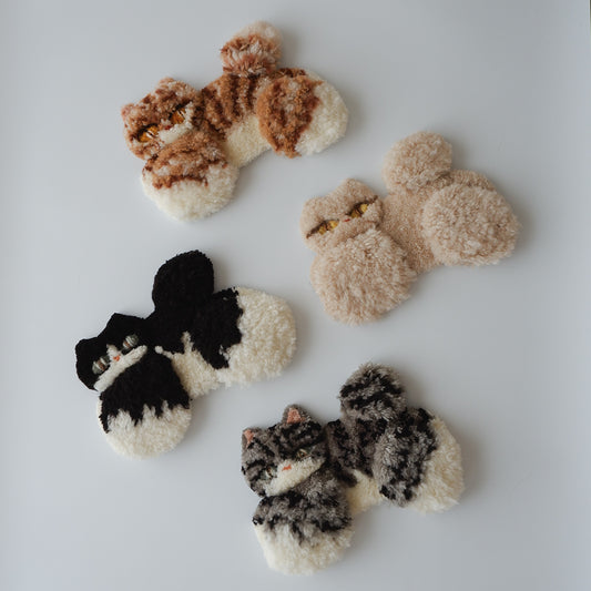 〈Atelier Somi〉Animal Mini Rug【茶とらねこ】