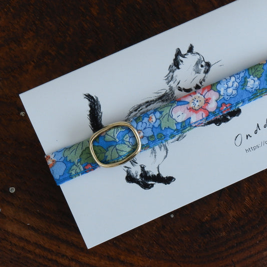 고양이 친화적인 코튼 칼라/리본 없음【Liberty/Hedgerow Ramble】