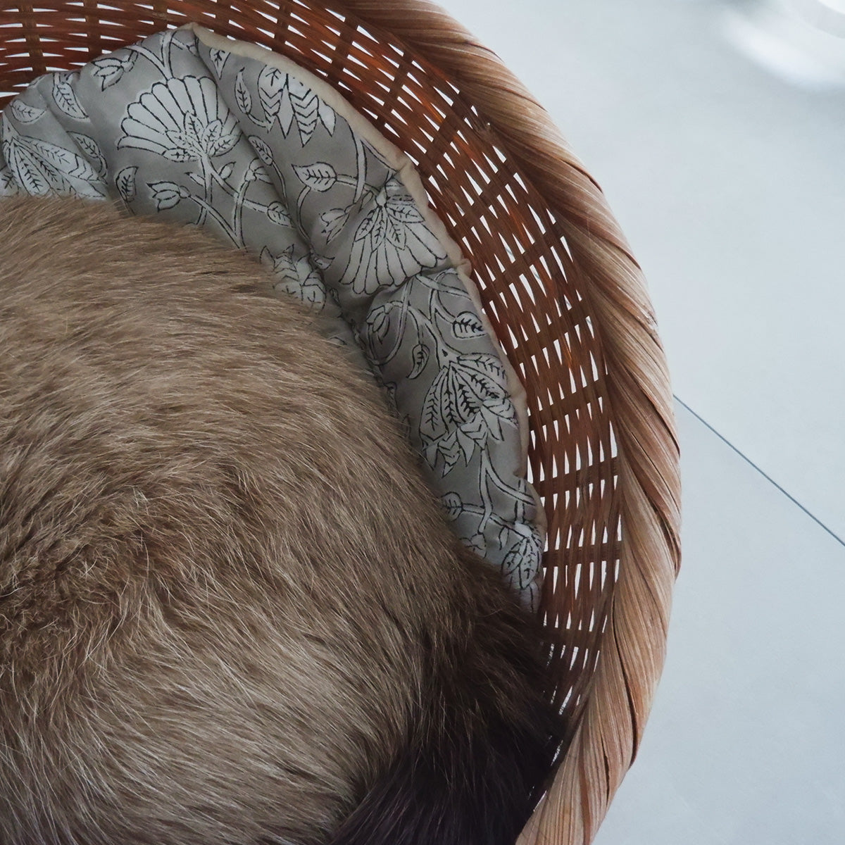 猫のための除湿マット【ハンドブロックプリント/ Gray】