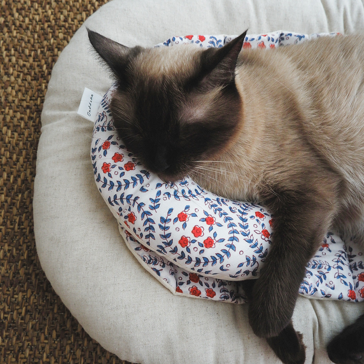 猫のための除湿マット【ハンドブロックプリント/Rosy Lane】