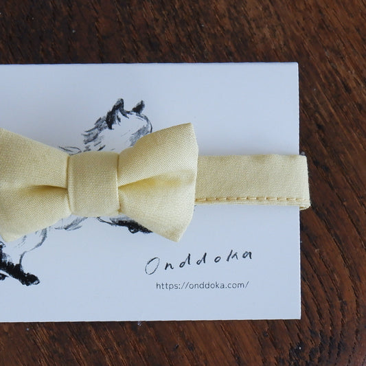 고양이 친화적인 코튼 목걸이/리본【카나리 옐로우】