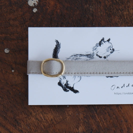 고양이 친화적인 코튼 목걸이/리본 없음【소이라테】