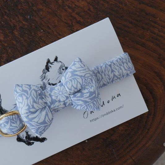 고양이 친화적인 코튼 목걸이/리본【Liberty/Survival blue】