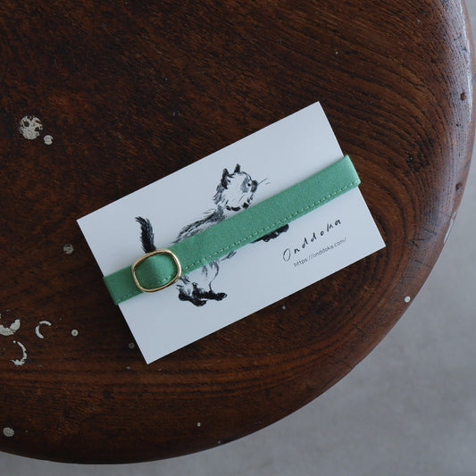 猫にやさしいコットン首輪/リボンなし【Leaf】