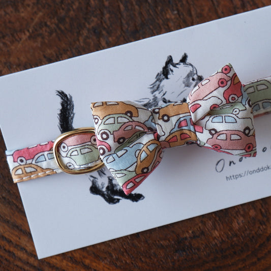 고양이 친화적인 코튼 목걸이/리본【Liberty/Cars】