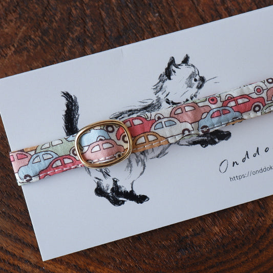 고양이 친화적인 코튼 목걸이/리본 없음【Liberty/Cars】