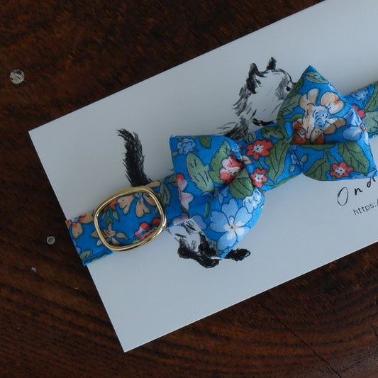 고양이 친화적인 코튼 목걸이/리본【Liberty/Hedgerow Ramble】