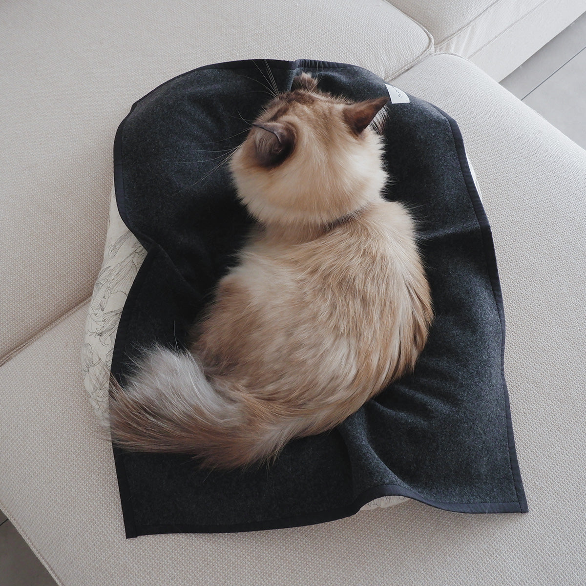 Wool Cat Blanket (ウールキャットブランケット)【Melange Gray】