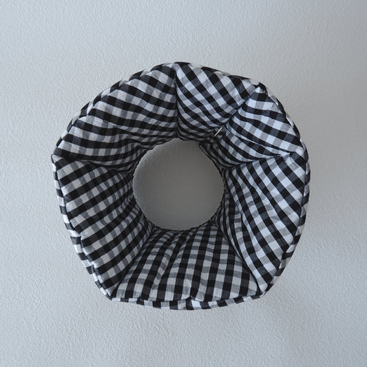 猫のやわらかエリザベスカラー【ギンガム/Black】