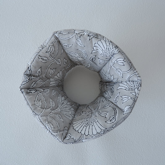 猫のやわらかエリザベスカラー【ハンドブロックプリント/Gray】