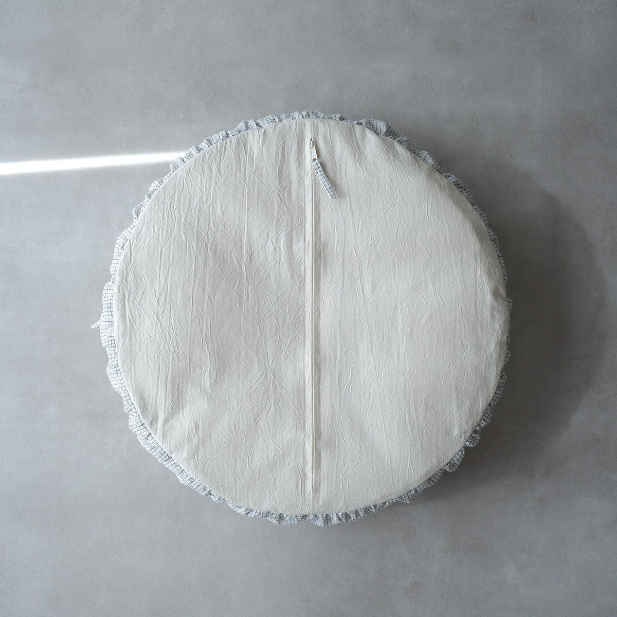 Pouf Cat Bed【ピンチェック/White】