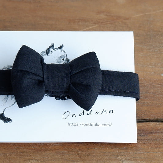 고양이 친화적인 코튼 목걸이/리본【블랙】