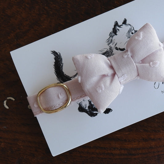 고양이 친화적인 코튼 목걸이/리본【도트미니언/마카롱】