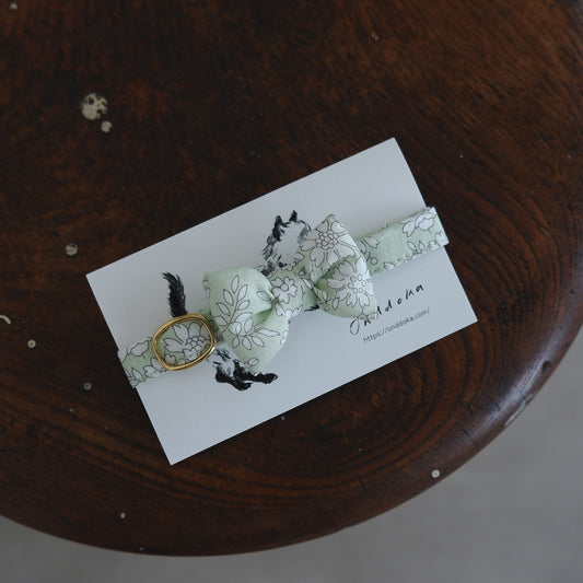 猫にやさしいコットン首輪/リボン【Liberty/Capel GR】