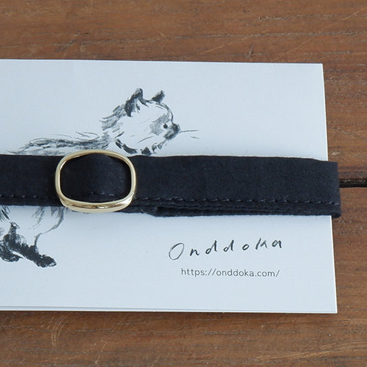 고양이 친화적인 코튼 목걸이/리본 없음【블랙】