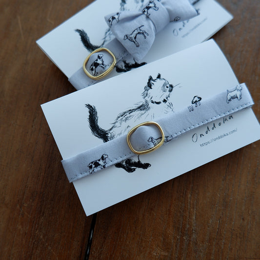 【OUTLET】猫にやさしいコットン首輪/リボンなし 【Liberty/犬たち】