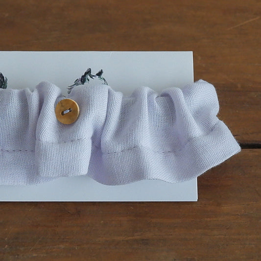 고양이 친화적인 코튼 목걸이/프릴×가제【라벤더】