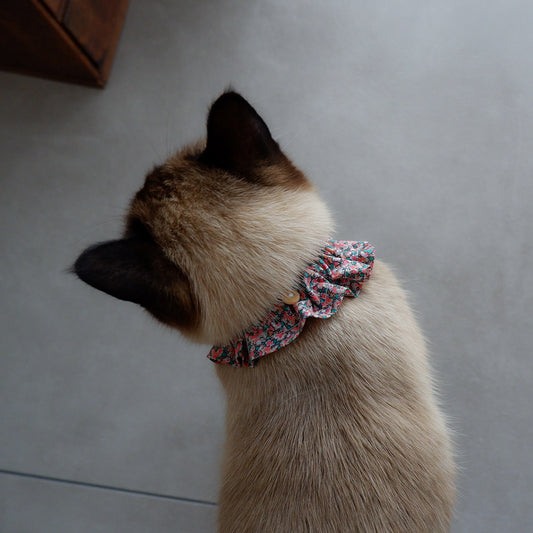 고양이 친화적인 코튼 목걸이/프릴【Liberty/Pepper】