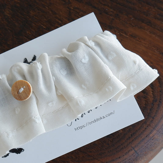 고양이 친화적인 코튼 목걸이/프릴【도트미니언/마카롱】