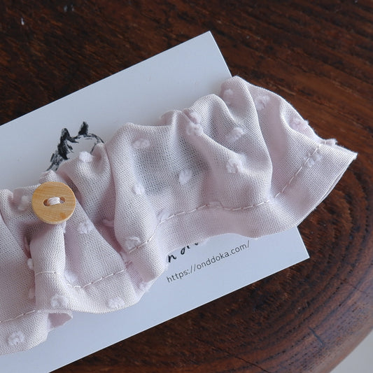 고양이 친화적인 코튼 목걸이/프릴【도트미니언/마카롱】