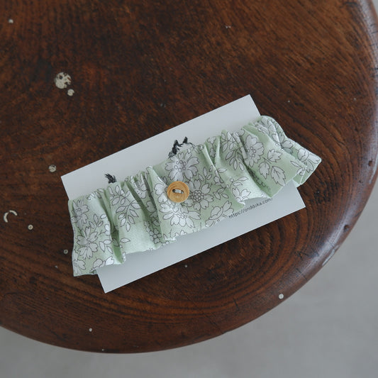 猫にやさしいコットン首輪/フリル【Liberty/Capel GR】