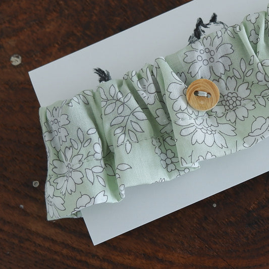 猫にやさしいコットン首輪/フリル【Liberty/Capel GR】