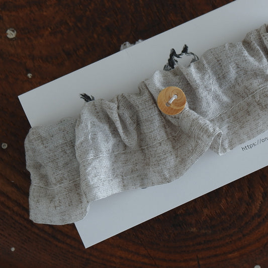 고양이 친화적인 코튼 목걸이/프릴【Melange Gray】