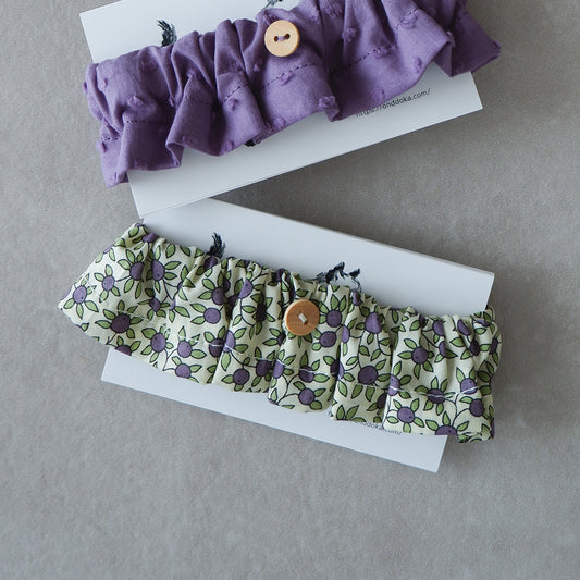 猫にやさしいコットン首輪/フリル【Liberty/Clementine】