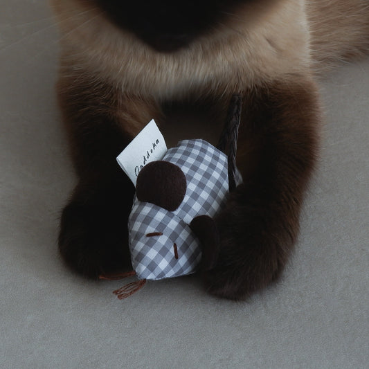 Cat Toy ねずみのコパンくん【ギンガムラベンデューラ】