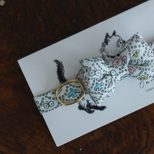 고양이 친화적인 코튼 목걸이/리본【Liberty(미나 페르호넨)/Forest Wave】