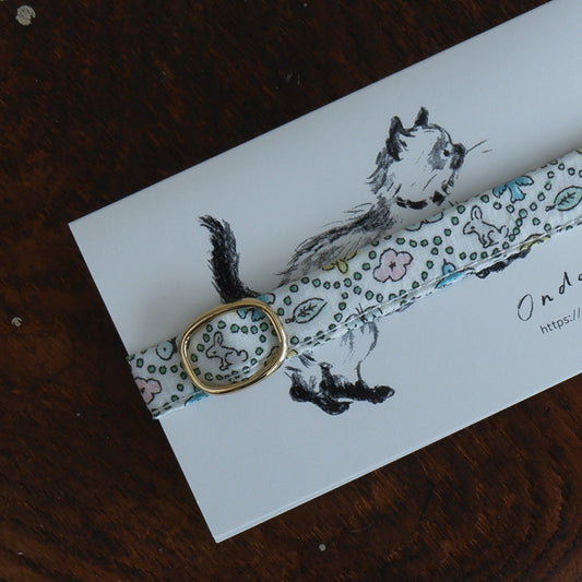 고양이 친화적인 코튼 목걸이/리본 없음【Liberty(미나 페르호넨)/Forest Wave】