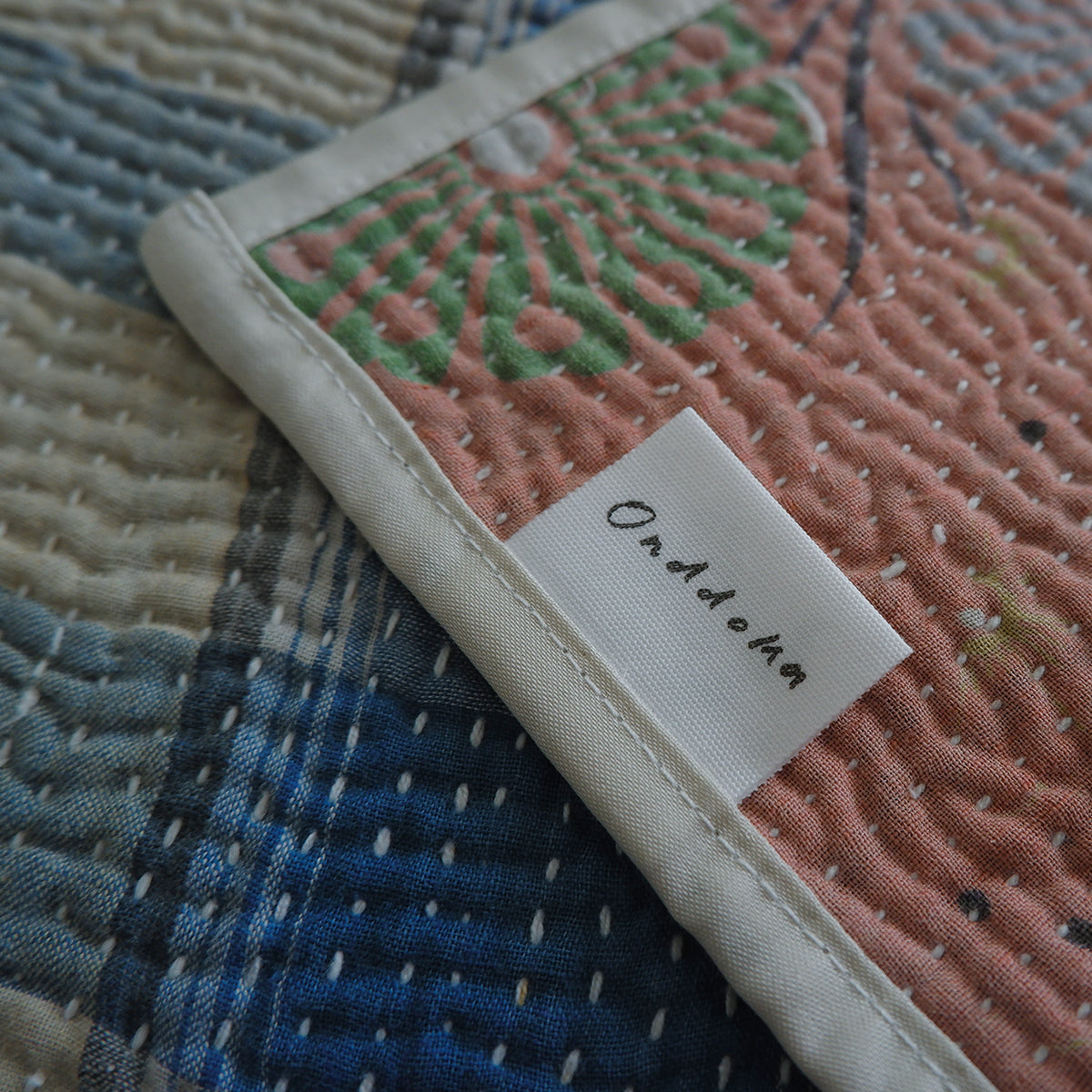 Vintage kantha kilt マルチマット【Blue-B】