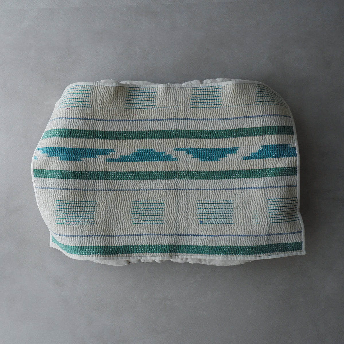 Vintage kantha kilt 멀티 매트【Green-B】