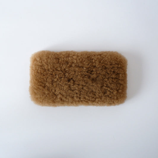 猫のための小さなムートンまくら【ブラウン/Stripe】