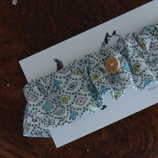 고양이 친화적인 코튼 목걸이/프릴【Liberty(미나 페르호넨)/Forest Wave】