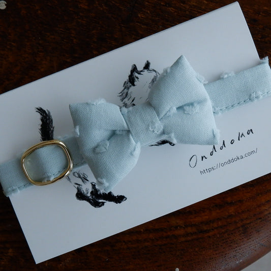 고양이 친화적인 코튼 목걸이/리본【도트미니언/페퍼민트】