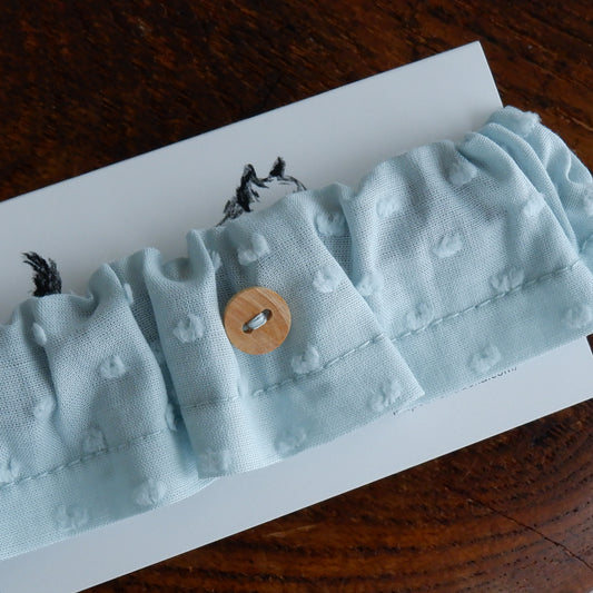 고양이 친화적 인 코튼 목걸이 / 프릴 【닷 미니언 / 페퍼민트】