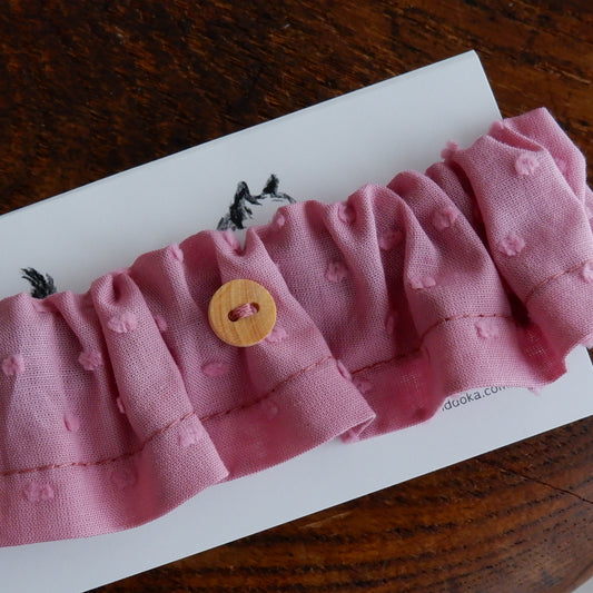 고양이 친화적인 코튼 목걸이/프릴【도트미니언/마카롱】