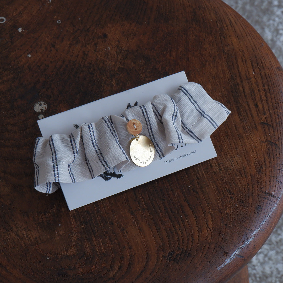 猫にやさしいコットン首輪/フリル【Liberty/Maksimus OR】