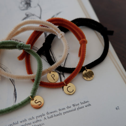 【イニシャルオーダー】猫にやさしいシェニール首輪/チョーカー