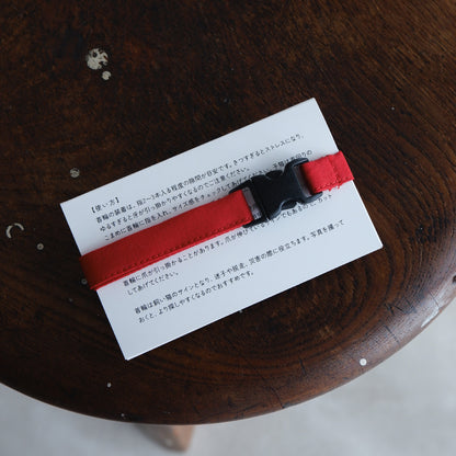 猫にやさしいコットン首輪/リボン【Red】