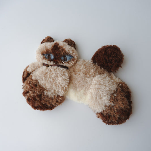 〈Atelier Somi×Onddoka〉Animal Mini Rug【Siam Cat】