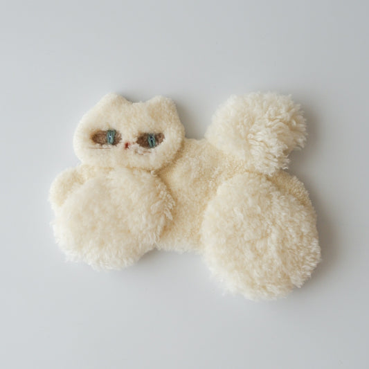 〈Atelier Somi〉Animal Mini Rug【しろねこ】