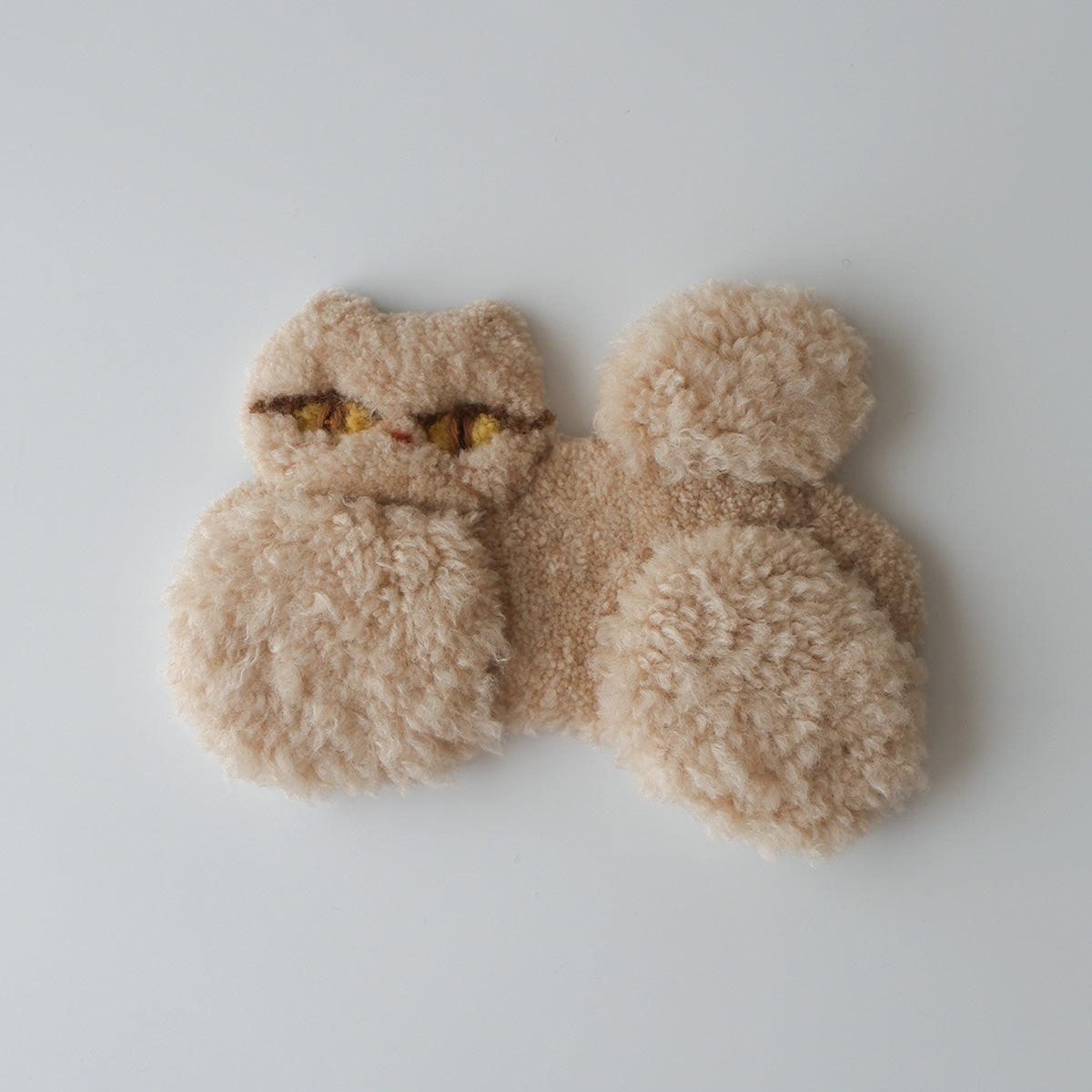 〈Atelier Somi〉Animal Mini Rug【ベージュねこ】