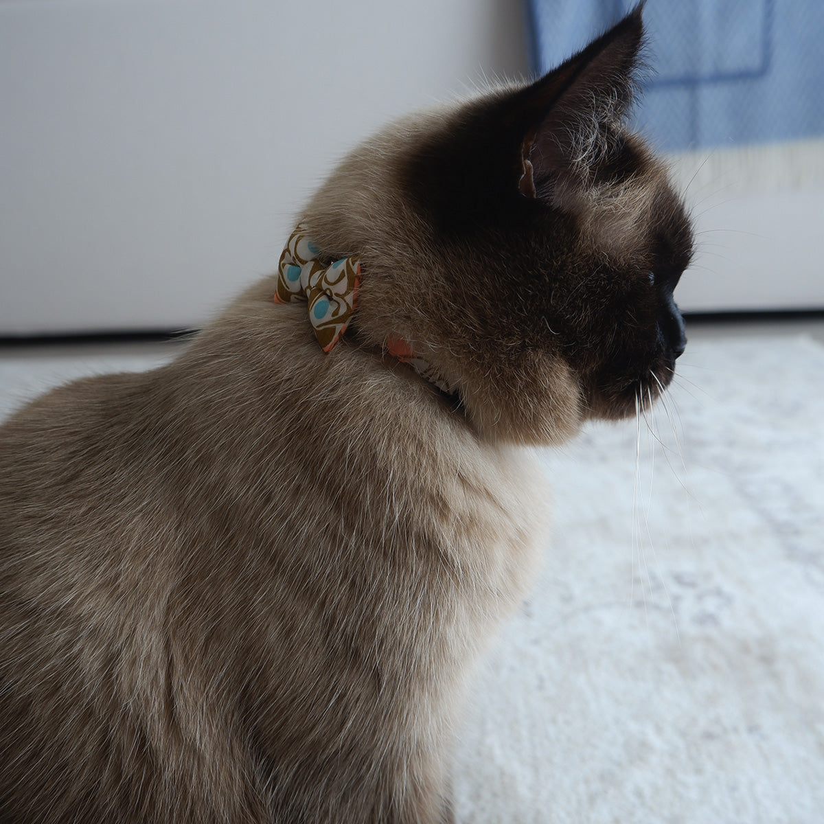 고양이 친화적인 코튼 목걸이/리본【Liberty/Wimbrell Posy】