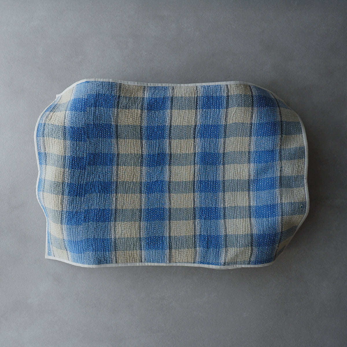Vintage kantha kilt 멀티 매트【Blue-A】