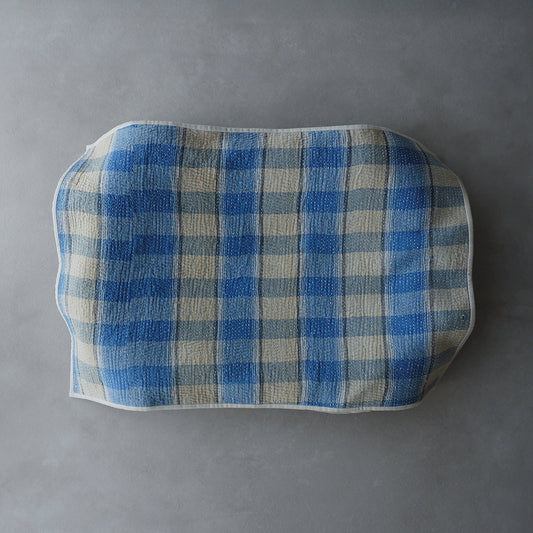 Vintage kantha kilt 멀티 매트【Blue-A】