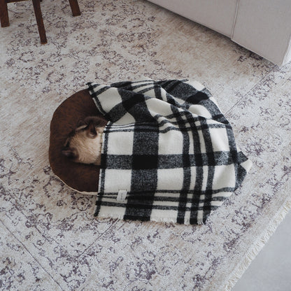 Wool Cat Blanket (ウールキャットブランケット)【チェックループツイード】