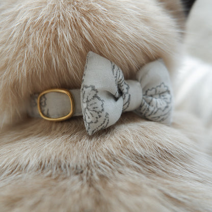 고양이 친화적인 코튼 목걸이/리본【도트미니언/마카롱】 